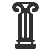 Decorative Greek pillar icon — used as process step marker in FrshlyBaked services